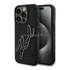 Cg mobile KARL LAGERFELD 3D RUBBER SIGNATURE szilikon telefonvédő (ütésállóság, 3D) FEKETE (KLHCP15L3DRKSDLK) tok és táska