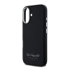 Cg mobile KARL LAGERFELD GRAINED PU HOTEL RSG szilikon telefonvédő (ütésállóság, bőr hatású hátlap) FEKETE Apple iPhone 16 (KLHCP16SPGWCMKHK) (KLHCP16SPGWCMKHK)