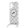 Cg mobile KARL LAGERFELD IML MONOGRAM CROSSBODY K&CH HEADS MAGSAFE szilikon telefonvédő (ütésállóság, MagSafe, nyakpánt) ÁTLÁTSZÓ Apple iPhone 16