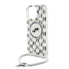 Cg mobile KARL LAGERFELD IML MONOGRAM CROSSBODY K&CH HEADS MAGSAFE szilikon telefonvédő (ütésállóság, MagSafe, nyakpánt) ÁTLÁTSZÓ Apple iPhone 16 Pro Max