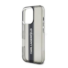 Cg mobile KARL LAGERFELD IML STRIPE LOGO szilikon telefonvédő (ütésállóság, kameravédő) FEKETE (KLHCP16LHCFCPSCK) tok és táska