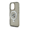 Cg mobile KARL LAGERFELD RINGSTAND KARL AND CHOUPETTE MAGSAFE szilikon telefonvédő (ütésállóság, MagSafe, kitámasztó) FEKETE (KLHMP16XHMRSKCK)