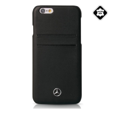 Cg mobile MERCEDES-BENZ Apple iPhone 6S Plus 5.5 műanyag telefonvédő, valódi bőr (bankkártya tartó) fekete tok és táska
