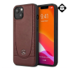 Cg mobile MERCEDES-BENZ LEATHER URBAN műanyag telefonvédő (valódi bőr hátlap, lyukacsos) BORDÓ Apple iPhone 15 (MEHCP15SARMRE) (MEHCP15SARMRE)
