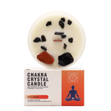  Chakra Gyertya Kristályokkal - Gyökér Chakra gyógyhatású készítmény