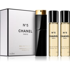 Chanel N°5 EDT (1x utántölthető + 2x utántöltő) hölgyeknek 3 x 20 ml Parfum kozmetikai ajándékcsomag