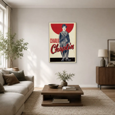  Charlie Chaplin vörös retro plakát vászonkép dekoráció