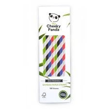 Cheeky Panda Szívószál, bambusz, egyenes, lebomló, bambusz, 100 db, CHEEKY PANDA, vegyes színek konyhai eszköz