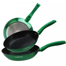 Cheffinger 3 db serpenyős készlet CF-FA03-GRN, márvány fedél, 20-24-28cm edény