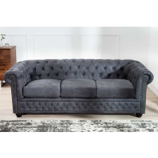 CHESTERFIELD Design 3 személyes ülőgarnitúra Chesterfield 200 cm antik szürke bútor