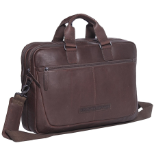 CHESTERFIELD SETH barna, két fogós, két részes laptoptartós irattáska C40-1010-01 számítógéptáska