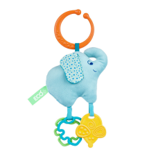 Chicco Elephant On the Go Eco+ rágókás textiljáték ökoanyagból bébijáték kiságyra