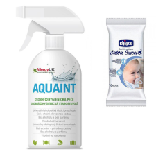  CHICCO Nedves törlőkendő cumihoz 16 db + AQUAINT 500 ml cumi