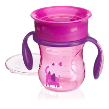 Chicco Perfect 360° itatópohár, 200 ml, tanulópohár, rózsaszín babaétkészlet