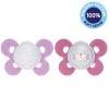 Chicco Physio Comfort szilikon éjszakai cumi lány - csillag/maci 2 db, 16-36 m+