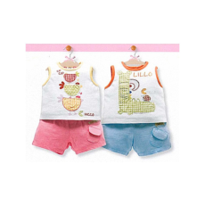 Chicco Ujjatlan trikó + short, kék-fehér, 80-as