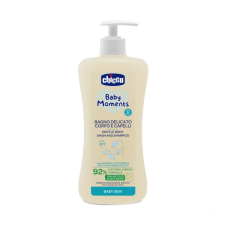 Chicco újszülött fürdető és sampon, 92%-ban természetes összetevőkkel (500 ml) babafürdető, babasampon