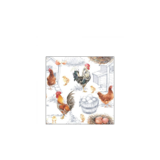Chicken Farm papírszalvéta 25x25cm, 20db-os asztalterítő és szalvéta