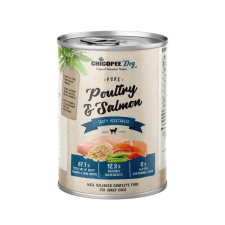 Chicopee konzerv Dog Adult Pure Poultry&Salmon fillet 400g kutyaeledel