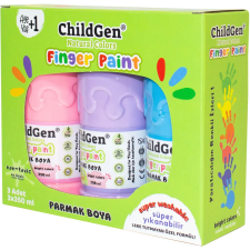 ChildGen kimosható ujjfestékek passztell színekben 3x350ml-es palackokban kreatív és készségfejlesztő