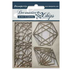  Chipboard - 14x14 cm - Geometria dekorációs kellék