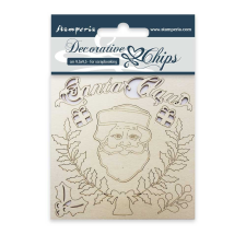  Chipboard - 9,5x9,5 cm - Télapó dekorációs kellék
