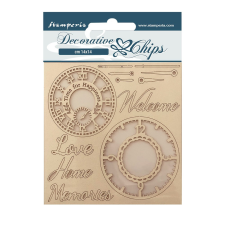  Chipboard cm 14x14 - Create Happiness Welcome Home clocks dekorációs kellék