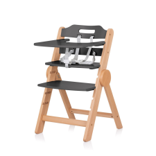 Chipolino Cacao 2az1-ben fa etetőszék - Graphite wood etetőszék