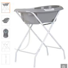  Chipolino Noemi kád leeresztő dugóval 87 cm - grey babaápolási kellék