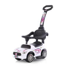 Chipolino Unicorn bébitaxi tolókarral - fehér elektromos járgány