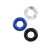 Chisa Novelties Donut Rings - vízálló péniszgyűrű (kék-fekete-átlátszó)