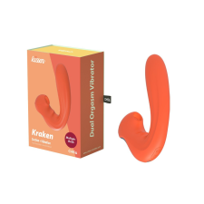 Chisa Novelties Kissen Kraken - szilikon, akkus, G-pontos, csiklóizgatós, vízálló vibrátor - 14,8 cm (narancssárga) vibrátorok
