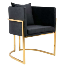  CHLOE VELVET karosszék fekete bútor