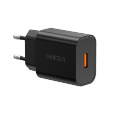 CHOETECH Q5003 Hálózati USB-A Töltő (18W) (Q5003 BLACK) mobiltelefon kellék