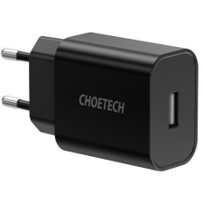 CHOETECH Smart USB Wall Charger 12W Black (Q5002-EU-BK) mobiltelefon kellék