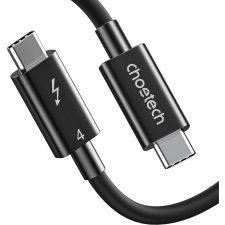 CHOETECH Thunderbolt 4 USB-C 40Gbps Cable 0.8m Black (A3010) kábel és adapter