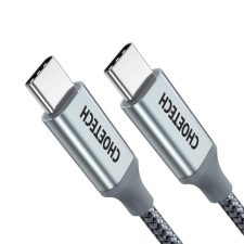 CHOETECH XCC-1002 USB-C apa - USB-C apa Adat és töltő kábel - Szürke (1.8m) kábel és adapter