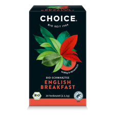 Choice BIO CHOICE® „Angol reggeli” fekete tea 44g English breakfast 20 filter gyógytea