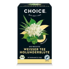 Choice BIO CHOICE® Fehér tea bodzavirággal 36g Weisser tee holunderblüte 20 filter gyógytea