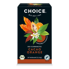 Choice BIO CHOICE® Kakaó-narancs fekete tea 40g Cacao orange 20 filter tea