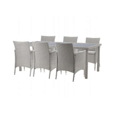 Chomik GardenLine kerti bútor szett – Asztal + 8 db szék – Szürke kerti bútor