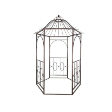 Chomik Kerti pavilon/lugas boltívvel, futónövényekkel, fém, antik bronz, 180x156x275 cm kerti bútor