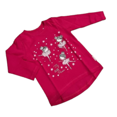 Chrisma Hosszóujjú Pamut Póló - Pink Balerinás 98
