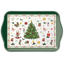  Christmas Evergreen white műanyag kistálca 13x21cm konyhai eszköz
