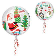  Christmas, Karácsonyi Gömb Fólia lufi 40 cm party kellék