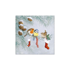 Christmas Socks papírszalvéta 33x33cm, 20db-os asztalterítő és szalvéta