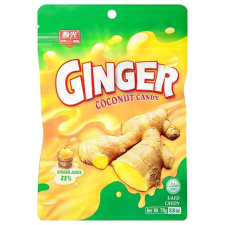 Chun Guang Ginger Coconut Candy gyömbér és kókusz ízű cukorka 78g csokoládé és édesség