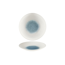 Churchill »Bamboo« »Raku Topaz kék« mély tányér, coup, ø: 281 mm tányér és evőeszköz