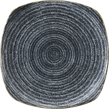 Churchill »Homespun« »Charcoal Black« lapos tányér, négyzet alakú, hossza: 255 mm tányér és evőeszköz