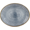 Churchill »Homespun« »Slate Blue« lapos tányér, ovális, hossza: 317 mm